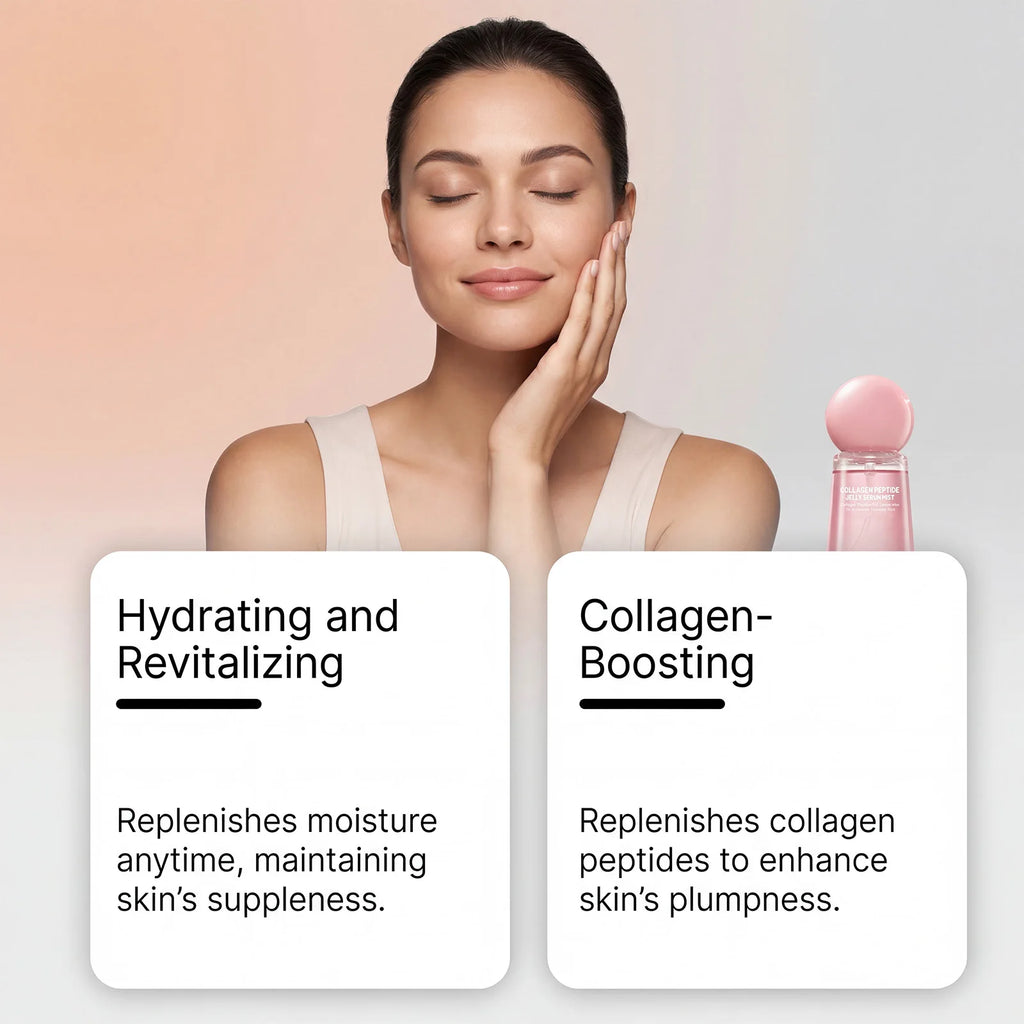 Collagen Peptide Jelly Mist Serum Moisturizing Facial Rejuvenation Refreshing Deep Hydration Face Care Firm Skin Plumping Serum