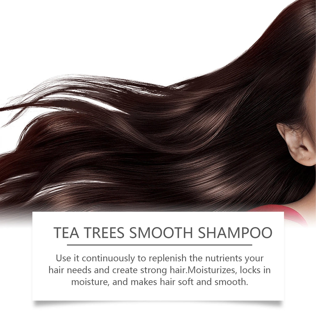 EELHOE Tea Tree Shampoo Repair Damaged Long Lasting Moisturizing Oil Control Dandruff Removal Gentle Cleansing Hair Care Shampoo