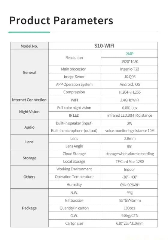 M5TD Succeedto Crystal 2k Security Camera,Wireless Monitor Cameras for Home Security Indoor,Home Observation Cameras,Color Night