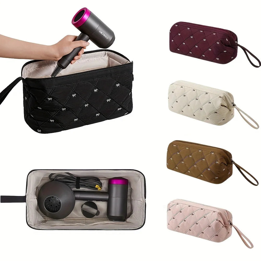 New Large Capacity Beauty Hair Organizer Case Cosmetic Bag Portable Travel Cosmetic Storage Bags with Curling Iron/Hair Dryer