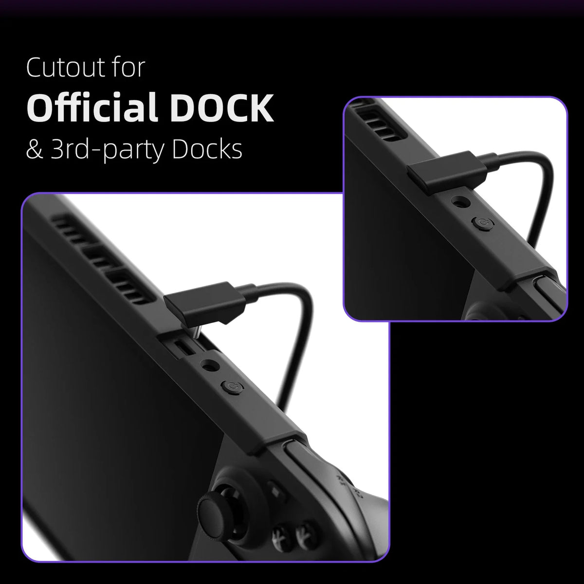 Skull & Co. HardShell Front Cover Bundle GripCase Portable Protective Case StandGrip for Steam Deck LCD/OLED Game Console