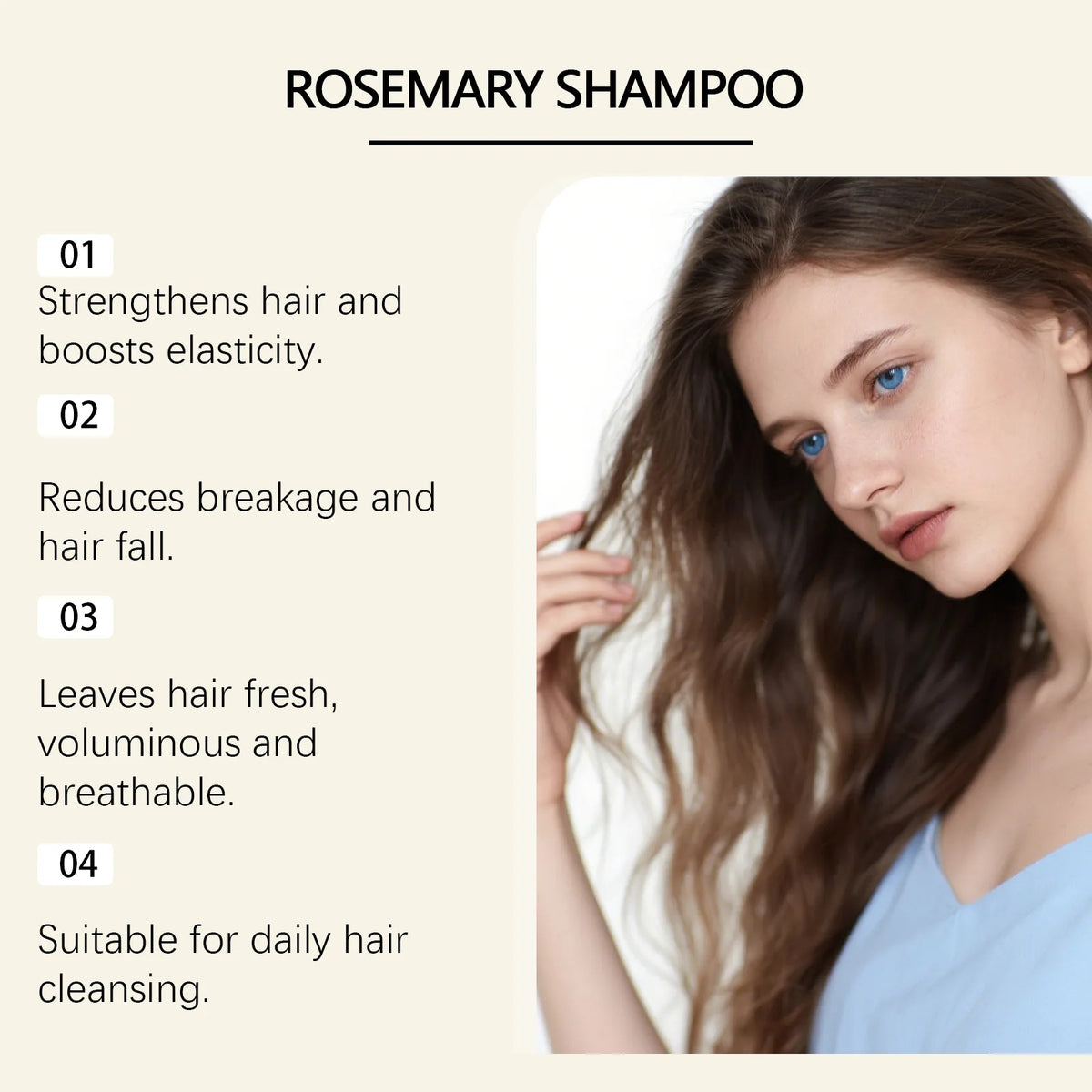 Hoegoa Herbal Rosemary Strengthening Shampoo Anti Hair Loss Thicker Fuller Growth Scalp Care Reduce Breakage Oil Control Shampoo