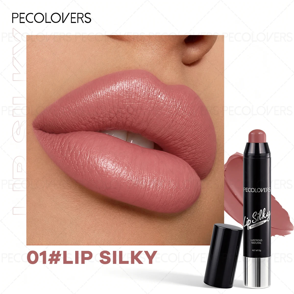 1PC Creamy Long-lasting Lipstick, Waterproof, Natural Moisturizing Lip Balm Pen, Non-stick Cup, Suitable for Date/Daily Needs