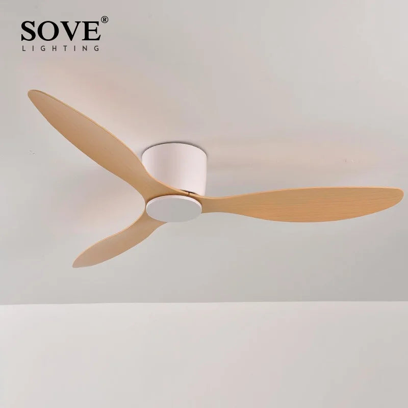 Modern Led Ceiling Fan Without Lights DC Motor 6 Speeds Timing Fans 17CM Low Floor Loft Remote Control Decorative Fan With Light