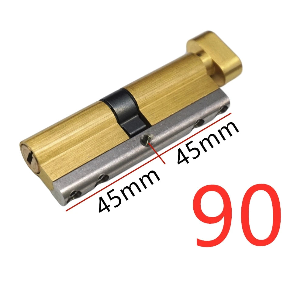 Super D-grade 8-track Single Opening with Knob Anti-theft Cylinder,Universal Lock Core for Iron and Wooden Doors,8 Keys Cilindro