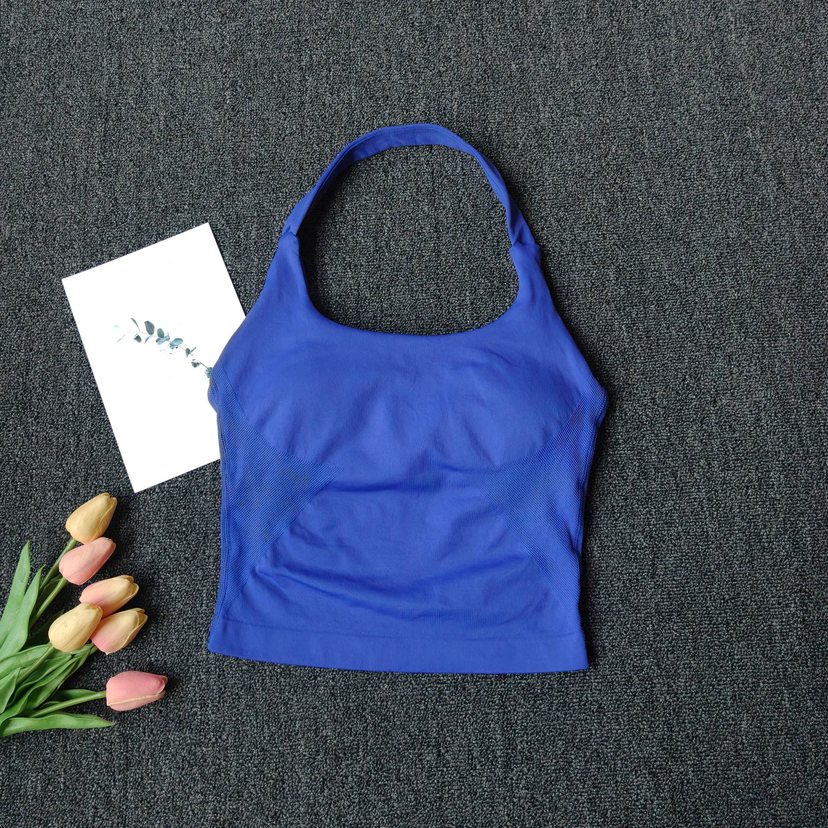Women's Sexy Seamless Yoga Vest Fitness Bra Sports Bra Hanging Neck Yoga Vest Breathable Pilates Top Gym Top for Active Wear
