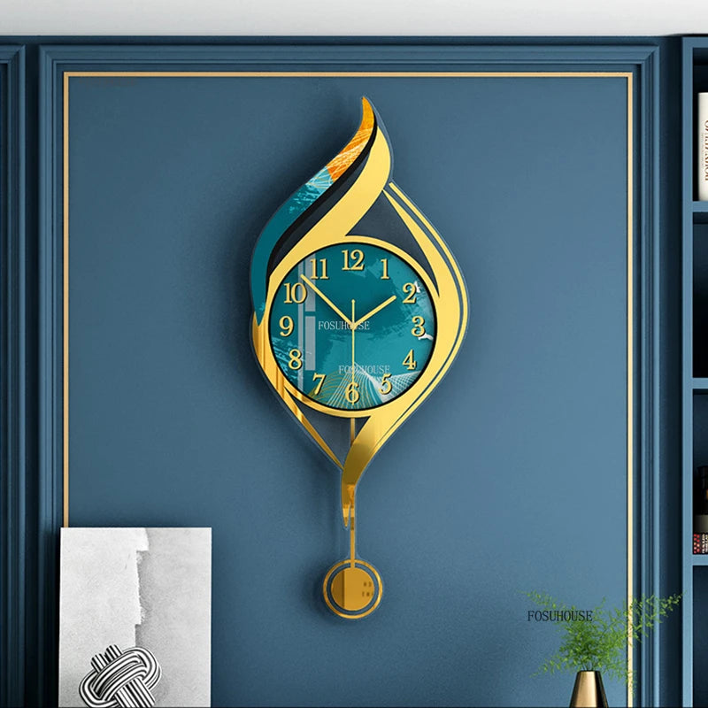 Creative Light Luxury Metal Wall Clocks Living Room Wall Clock Minimalist Modern High-end Wall Watch Nordic New Home Decoration