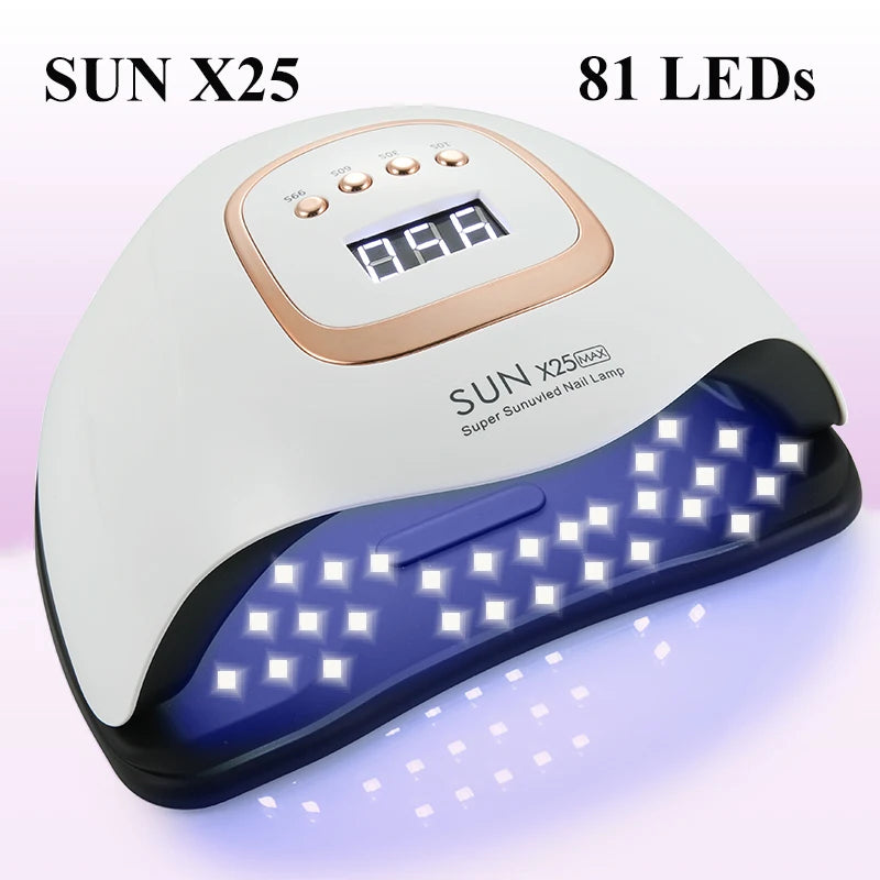 High Power SUN X26MAX UV LED Nail Lamp For Fast Drying Gel Nail Phototherapy Machine 81 LEDs Manicure Salon Nail Art Tools