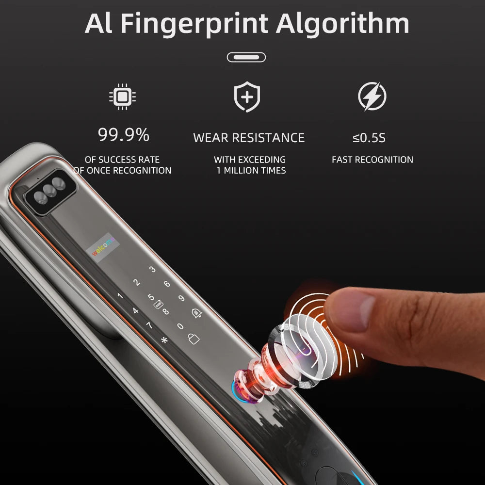 Wifi Tuya APP Password Door Lock Face Recognition Smart Lock With Camera  Digital Electronic Lock Automatic