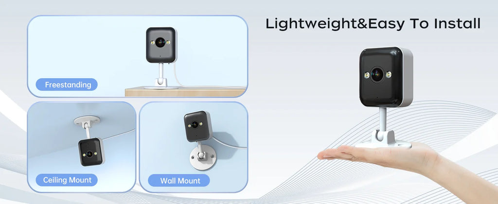 JOOAN 3MP Indoor Security WiFi IP Camera Moiton Detection Night Vision Smart Baby Monitor 24/7 Video Surveillance Camera