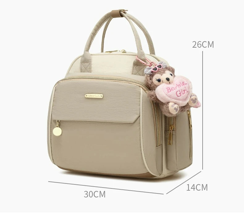 Personalized Mommy Bag Backpack Solid Color Handbag Large Capacity Baby Diapers Organizer Single Shoulder Bags