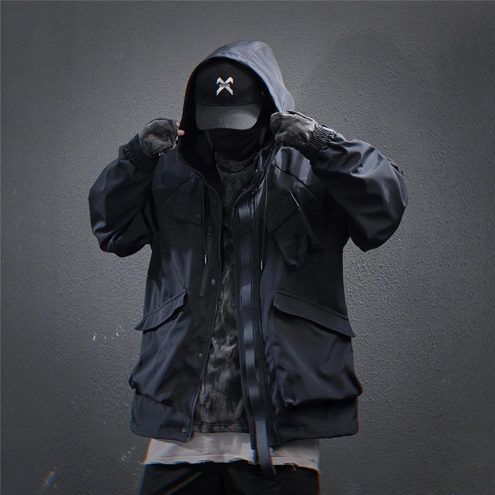 11 BYBB'S DARK 2025 Tactical Jackets Hooded Windbreaker Mens Cargo Function Jacket Fashion Coats Outwear Techwear Streetwear  ﻿