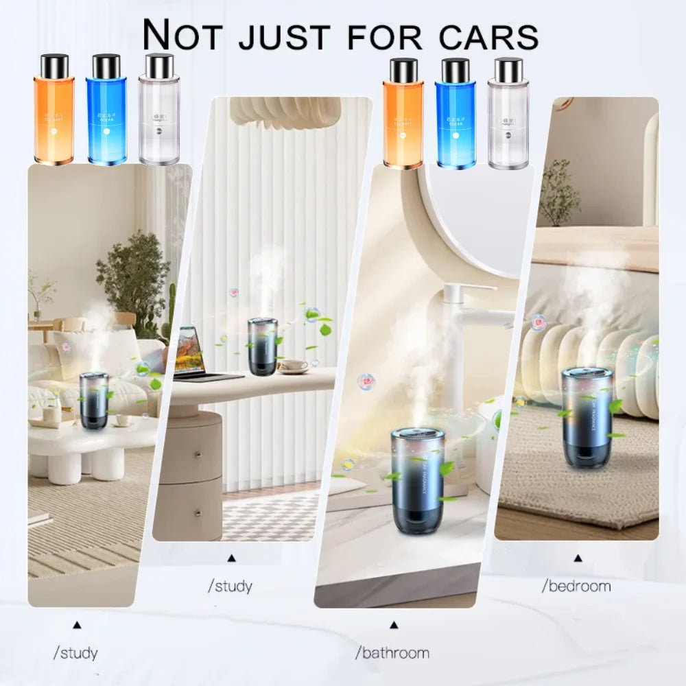 50ML Car Perfume Diffuser Auto Smart Air Diffusers Adjustable Concentration Essential Oil Diffuser Rechargeable Car Fragrance