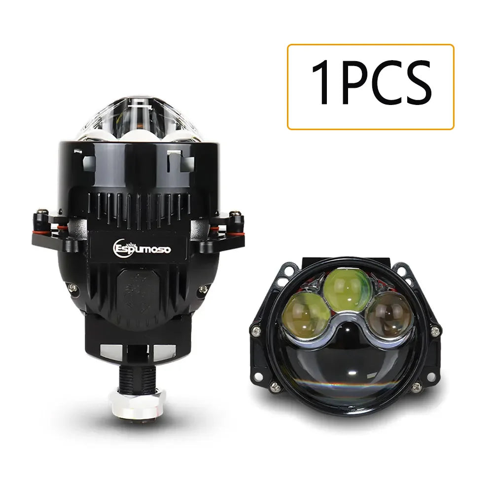 3inch Dual Hyperboloid Bi-LED Projector Lenses 6000K Hella 3R H4 H7 9005/9006 Car Led Light Bulbs Upgrade Retrofit Kits Turbo