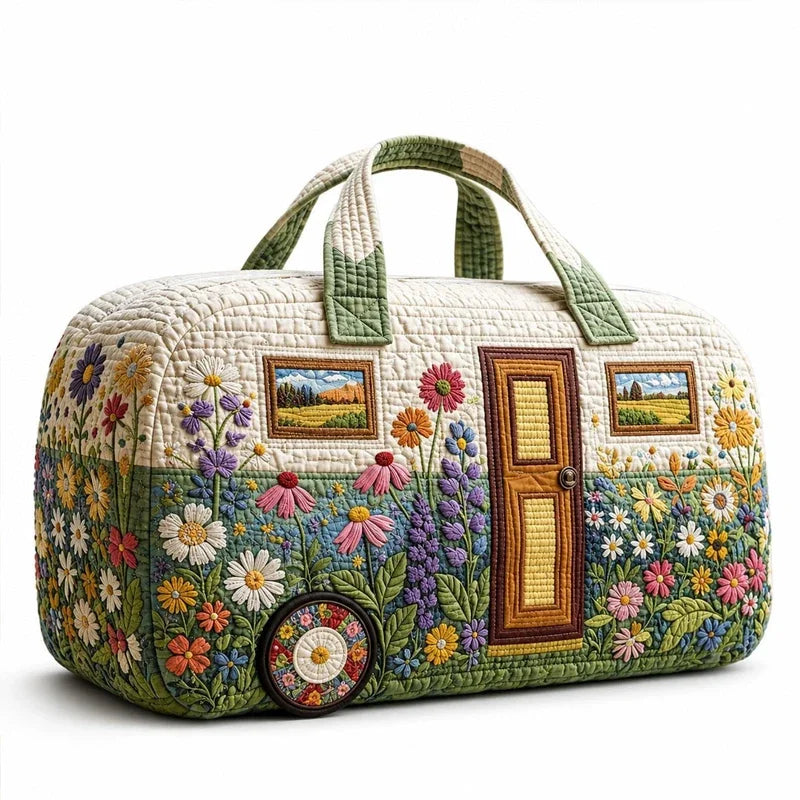 New 9 Styles Bus-Shaped Quilted Duffle Bag Large Capacity 3D Quilting Craft Travel Duffel Bag Tote Bags Short-distance Handbag
