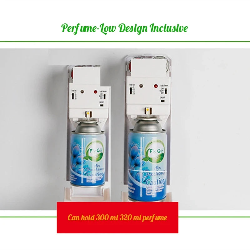 Automatic Motion Sensor Air Freshener Dispenser Wall Mounted Toilet Deodorizer Auto Spray Fragrance Machine Bathroom Home Office