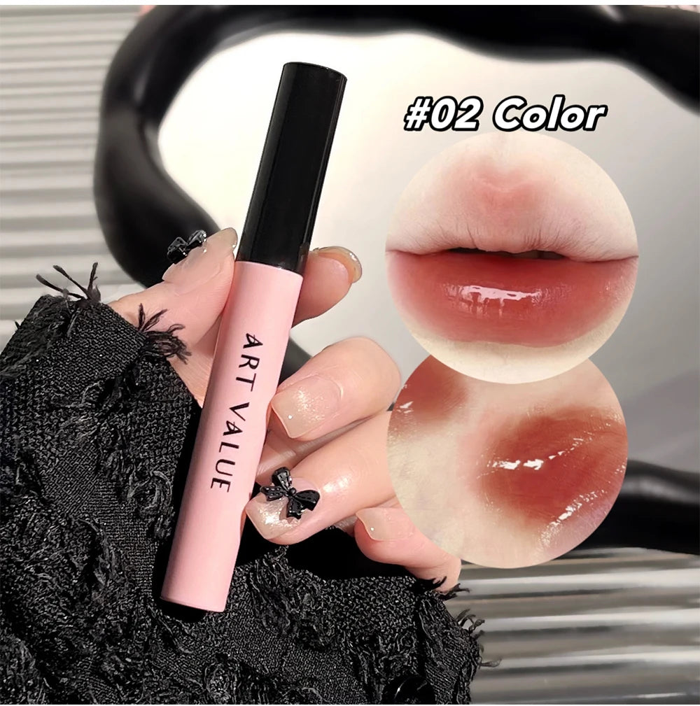 Art Value Black Pink Love Letter Lip Makeup Set Whitening Long-lasting Lip Mud Mirror Lip Glaze Gift Lip Glaze Set