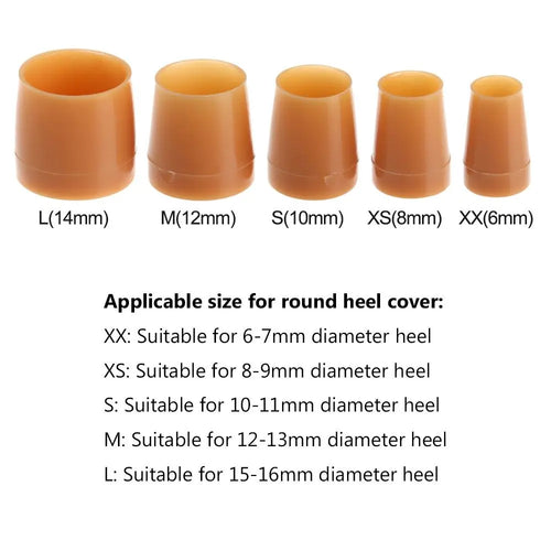 1 Pair  Heel Protector Useful Antislip High Heeler Stoppers Wearable Non-slip Round Heel Shockproof Shoes Accessories