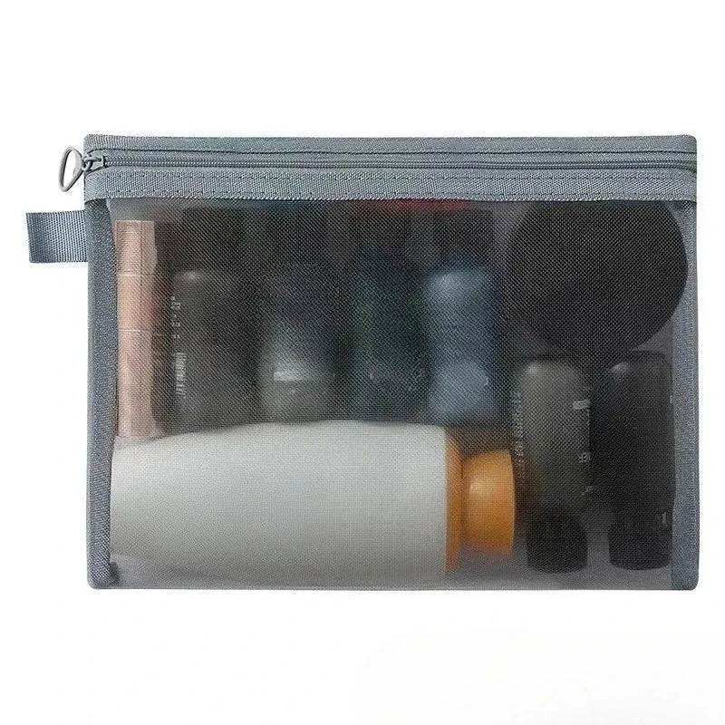 1pcs Mesh Clear Cosmetic Bags Small Large Black Makeup Bag Portable Travel Toiletry Organizer Case Lipstick Storage Pouch