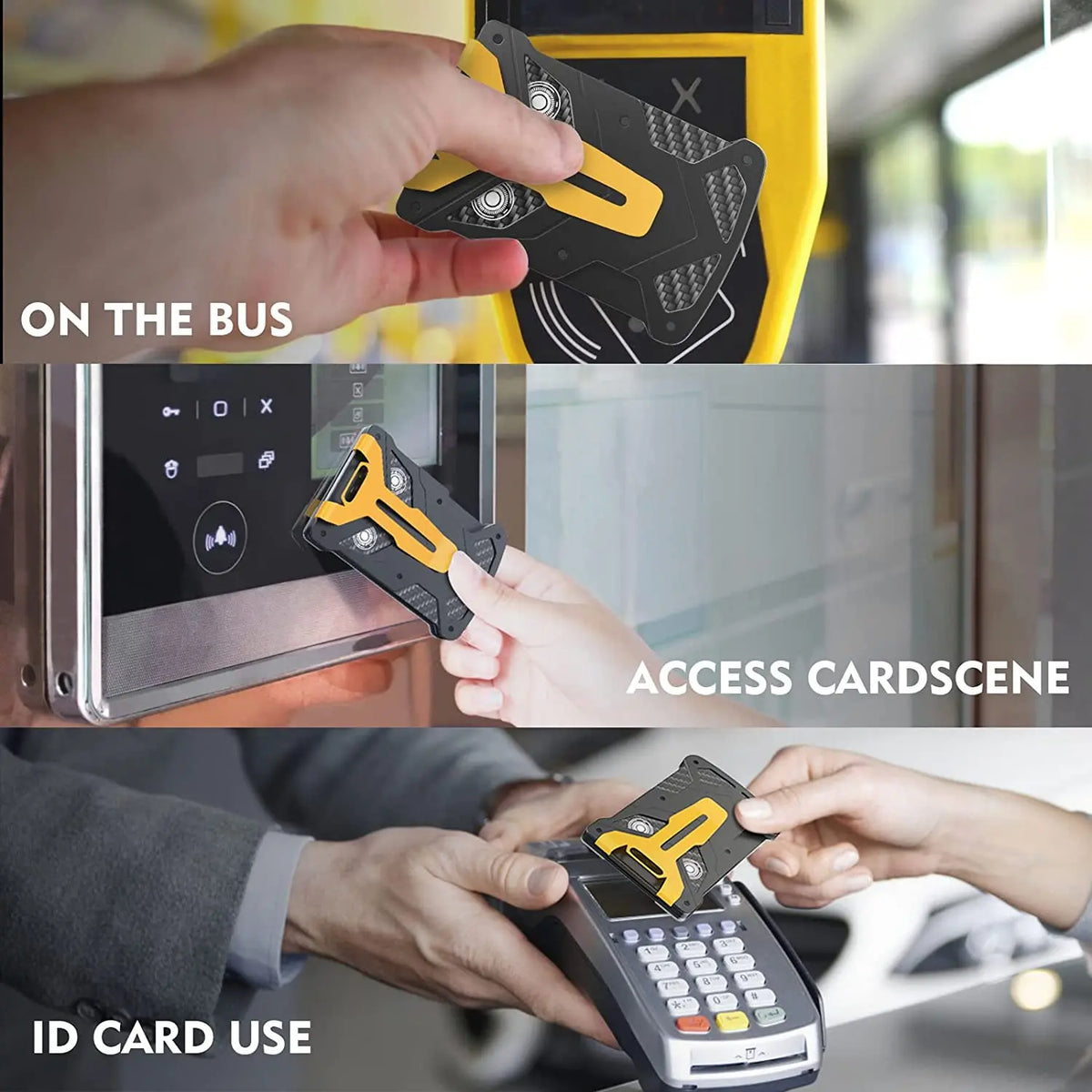 Tactical RFID Blocking ID Badge Holder & Slim Metal Card Wallet