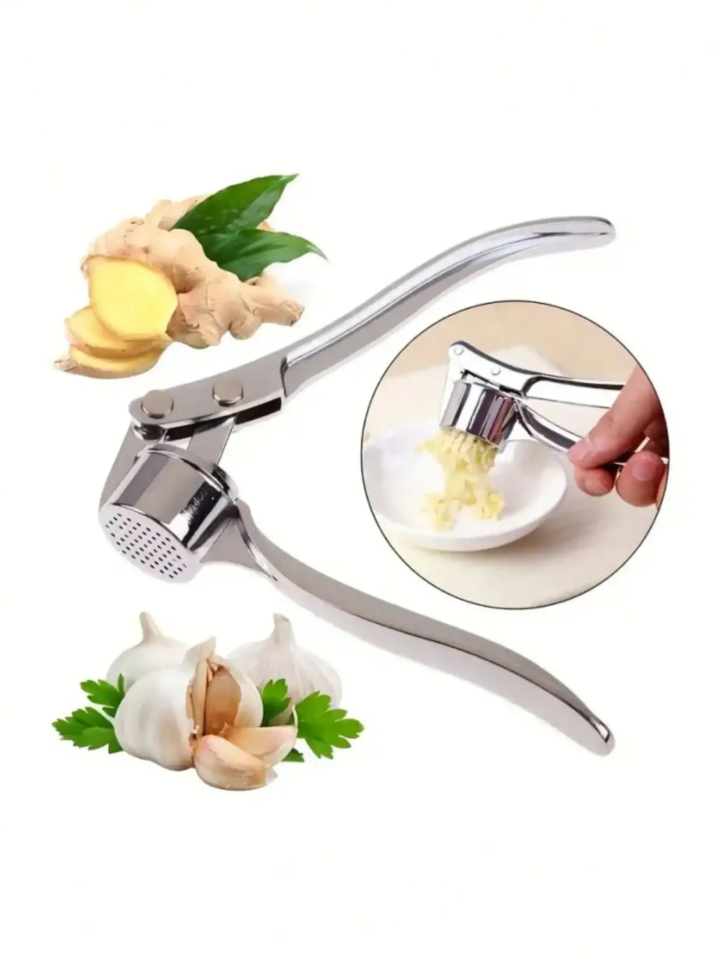 Professional Kitchen Tools Garlic Press High Qulity Crush Garlic Smooth-Handled Easy to Clean Fruit & Vegetable Crusher