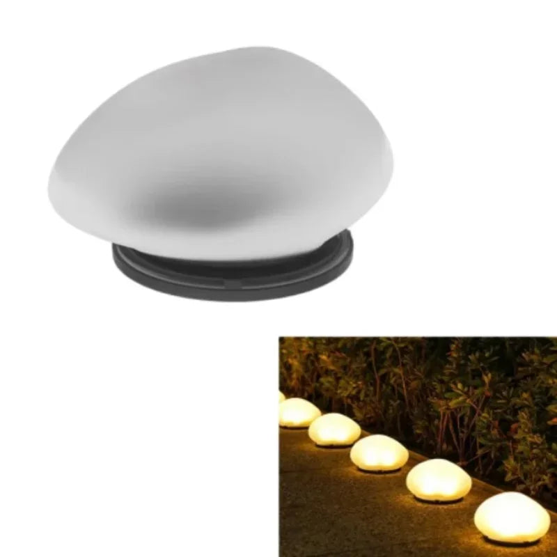 Solar Decorative Lamp Colorful Ground Lamp Outdoor Waterproof Portable Energy Saving Lantern Pebble Lawn Light Home Garden Lamp