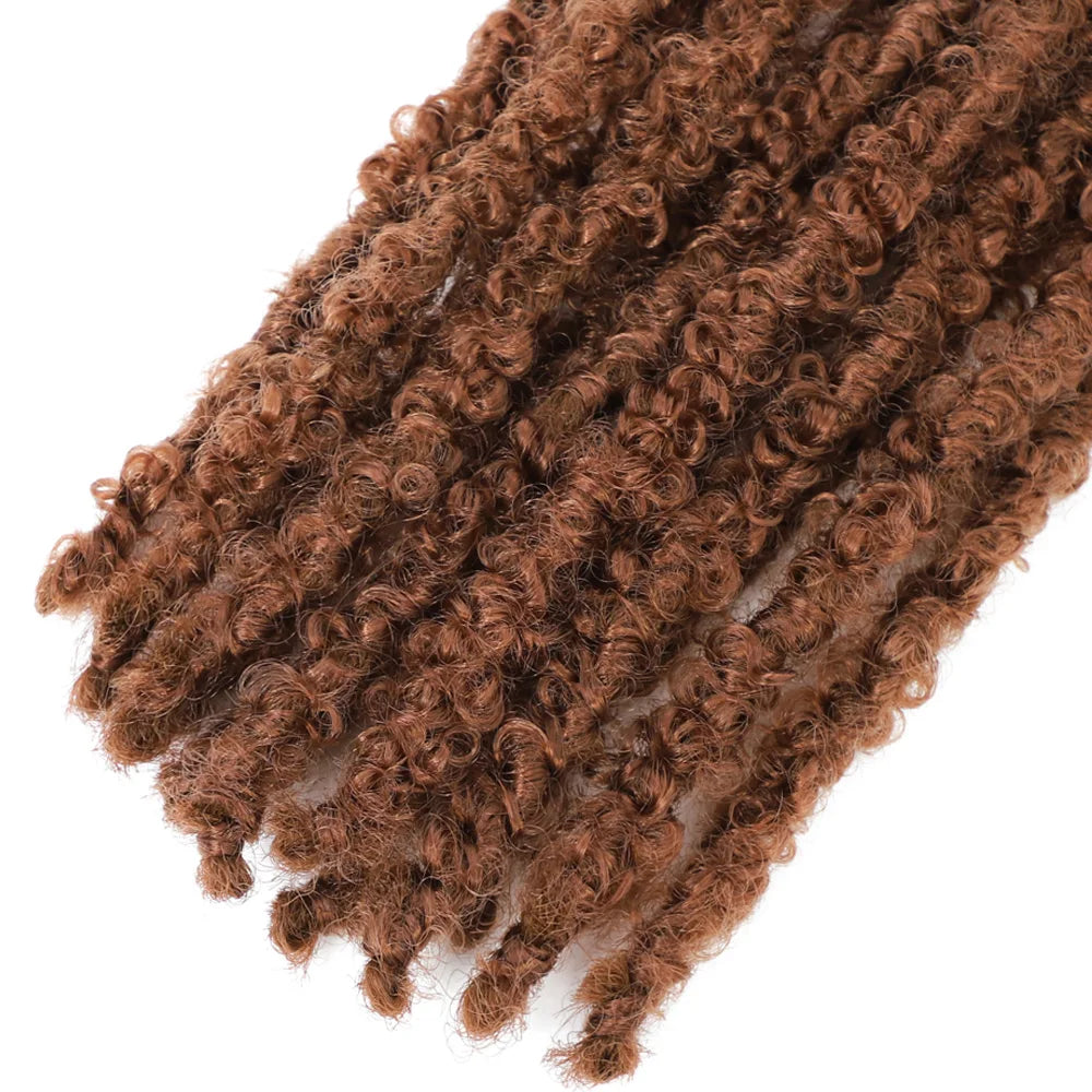 1- 6Packs Butterfly Locs Crochet Hair 36 24 18 14 12inch Pre Twisted Natural Black Distressed Faux Locs Crochet Braids for Women