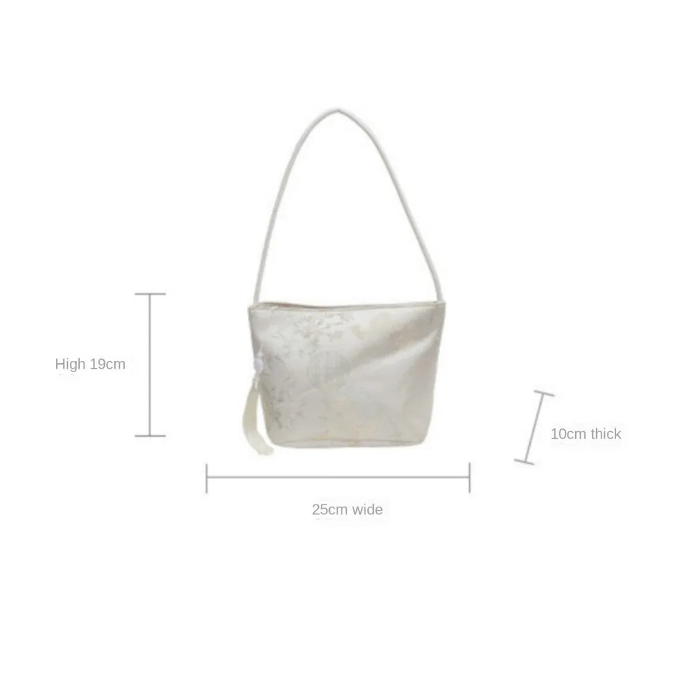 New Chinese Style Shoulder Bag Retro Portable Women Handbags Large Capacity Gift Messenger Bag Commuting Bag Bucket Bag