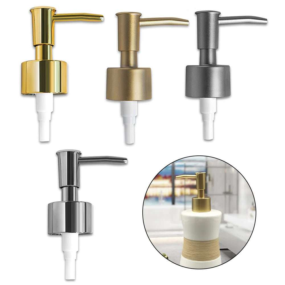 Soap Dispenser Pump Head Hand Liquid Soap Pump Kitchen Bathroom Liquid Shampoo Bottles Dispenser Replacement Head Nozzle