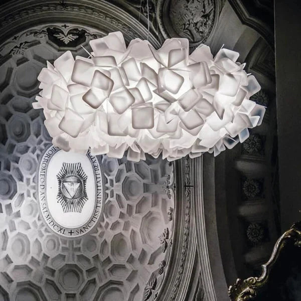 Nordic flower Petal Ceiling Chandelier Mama Non Mama Suspension lamp for Living Room Bedroom Restaurant art colorful cloud lamp