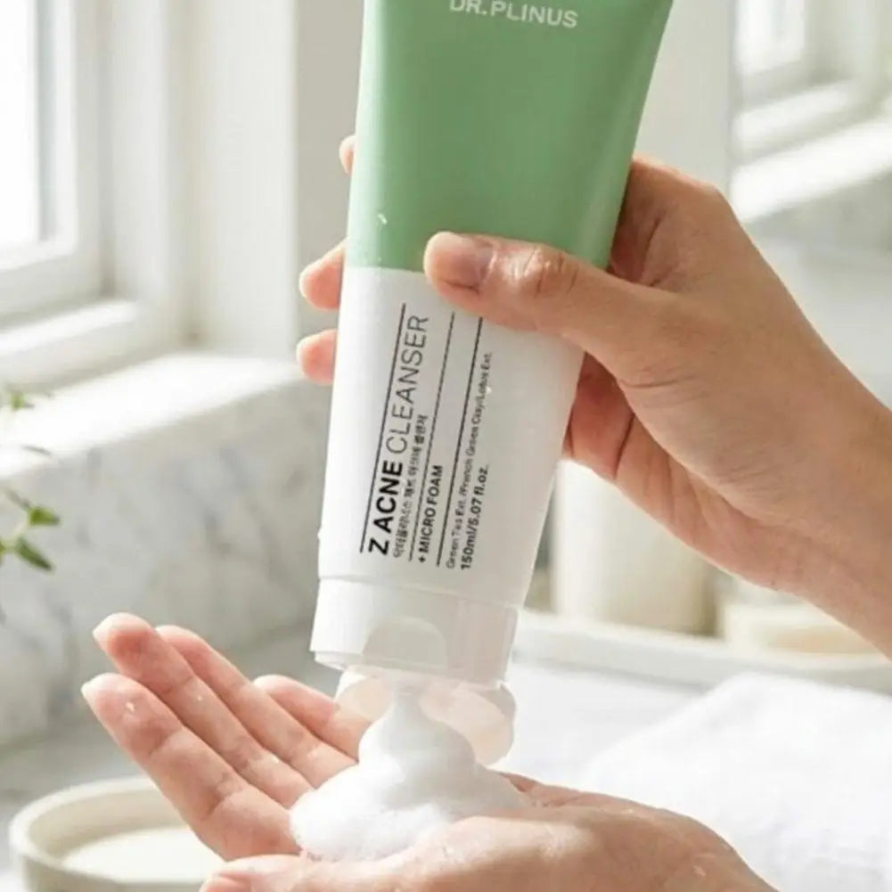 DR.PLINUS Z Acne Cleanser + Micro Foam Korean Z Cure Cream + Light Gel Cream Green Tea Extract Brand Cleanser Smooth Face Cream