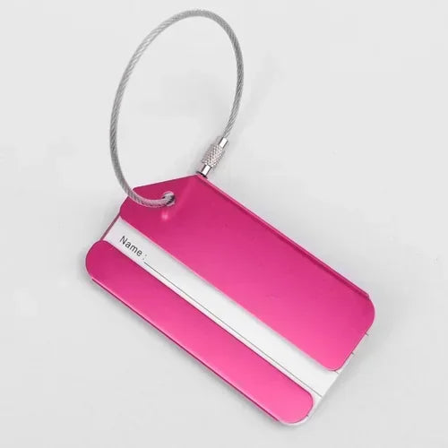 1PC Aluminium Alloy Luggage Tags Fashion Metal Women Men Travel Luggage Suitcase Address Name Label Holder Travel Accessories