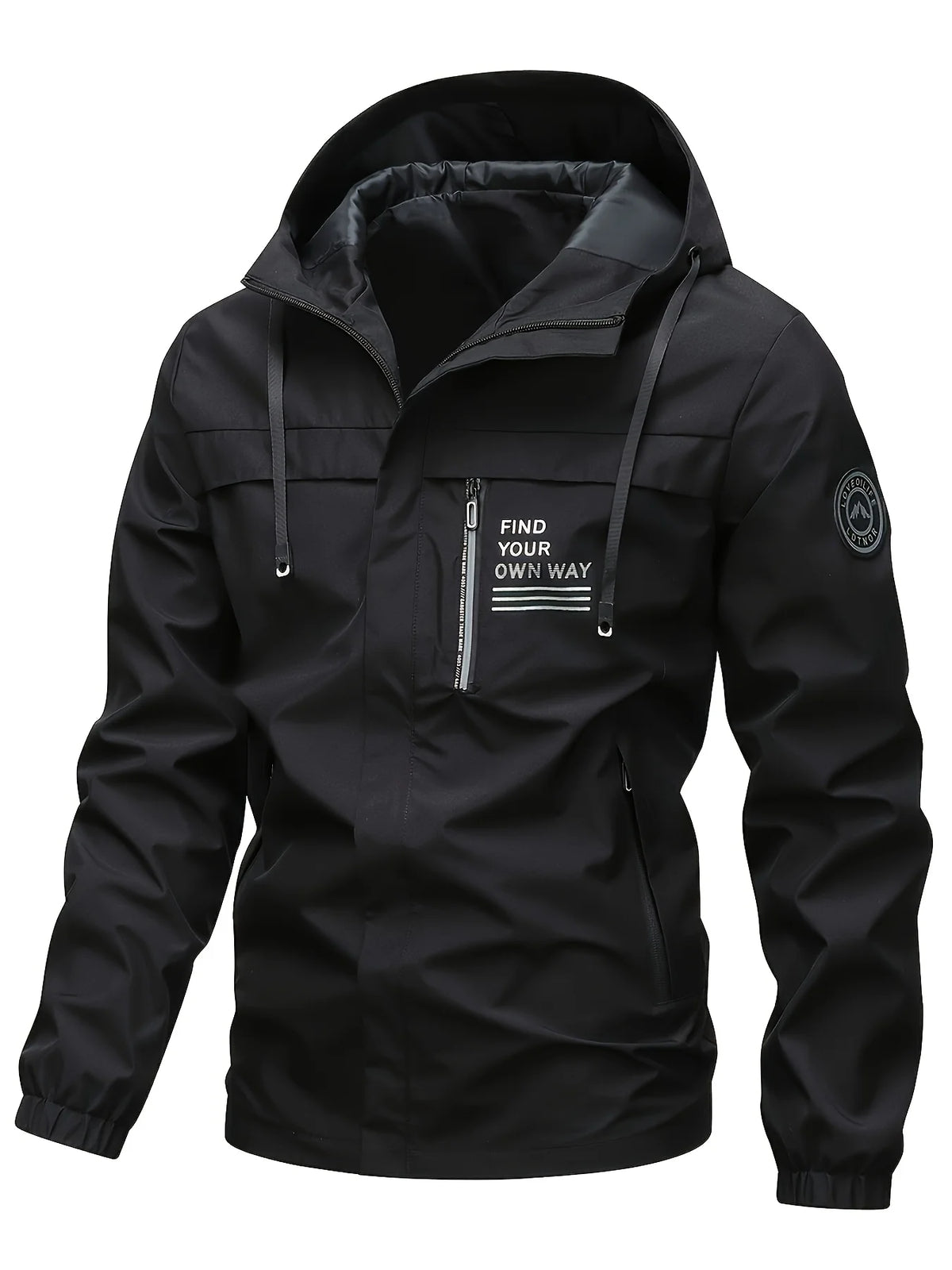Fashionable Men's Casual Windbreaker Jacket Hooded Jacket Men's Waterproof Outdoor Soft Shell Winter Outwear Clothing Warm Plus Size