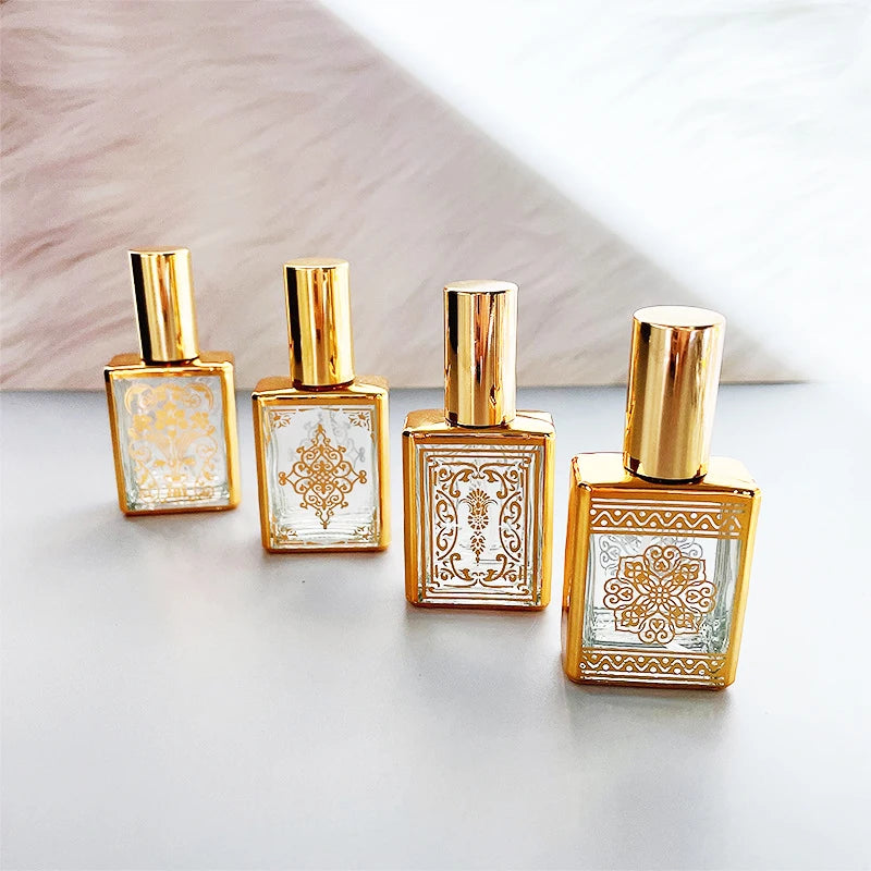 30ml Perfume Bottle Colored Glass Push Spray Bottle (Color Random) Travel Portable Cosmetic Liquid Dispenser Bottle Empty Bottle