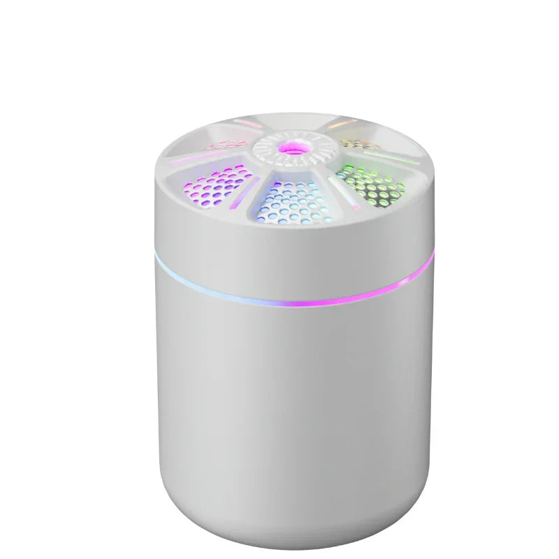 Mini USB Air Humidifier & Aroma Oil Options with LED Light