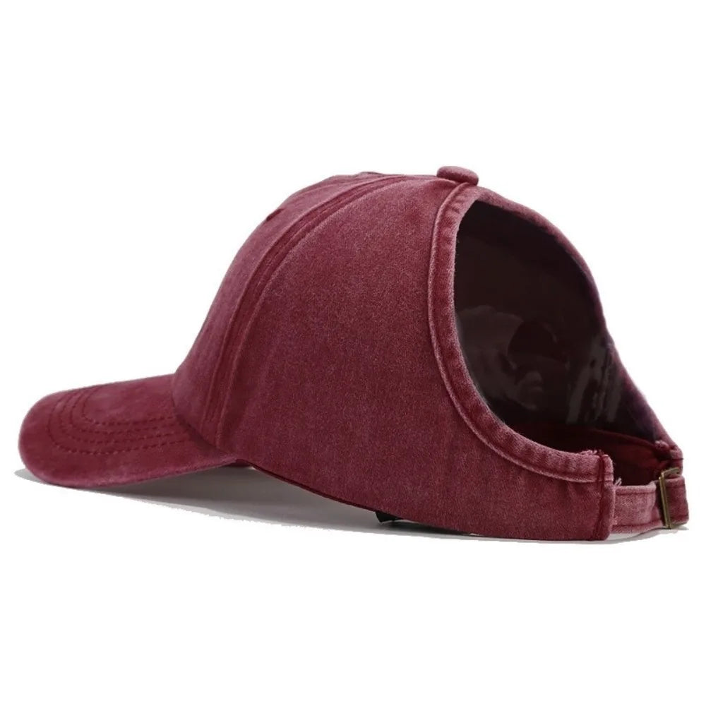 Visor Cap Solid Color Washed Baseball Cap Hip Hop Adjustable Empty Top Hat Snapback Cap Sunscreen Sun Protection Peaked Hat Men