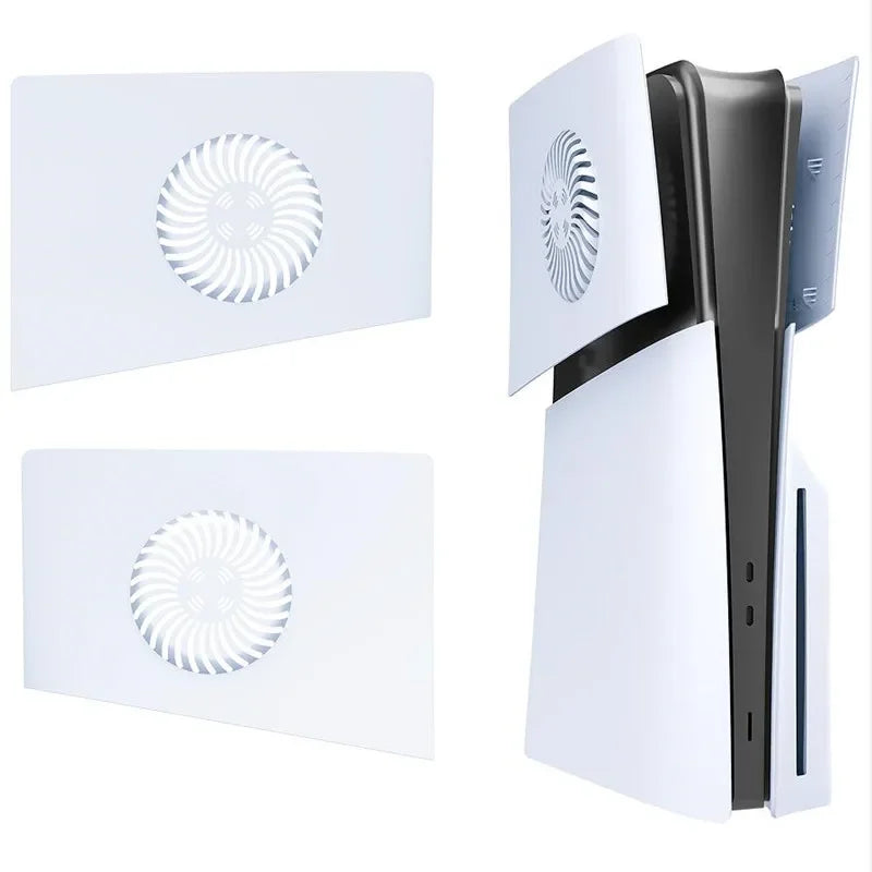 For PS5 Slim Upper Half Replacement Faceplate Side Plates Panels Hard Case Cover W/ Cooling Vents For Playstation 5 Slim Console