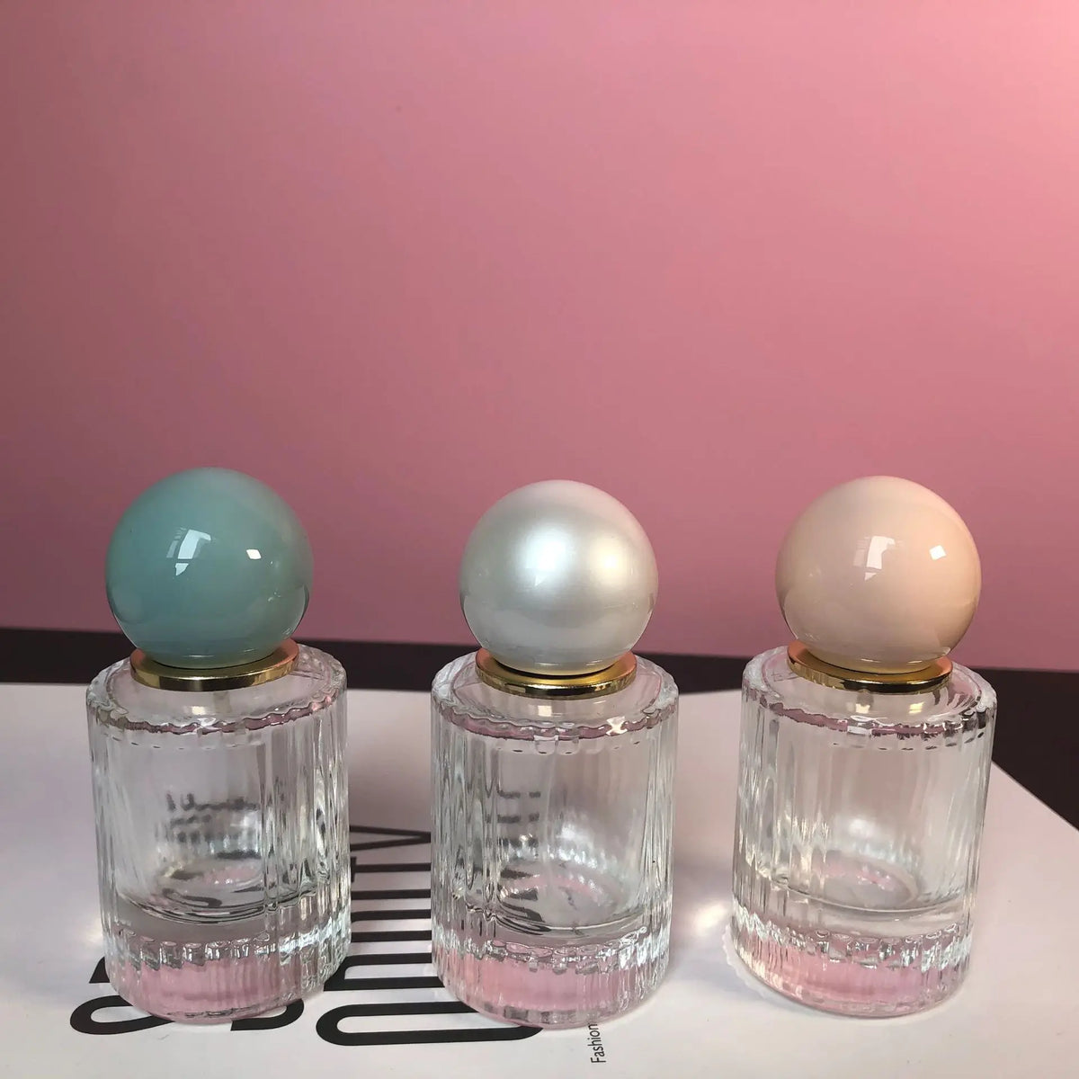 30ml 50ml Thick Vertical Bar Glass Perfume Bottles Travel Pocket Glass Spray Empty Round Mist Dispenser Atomizer