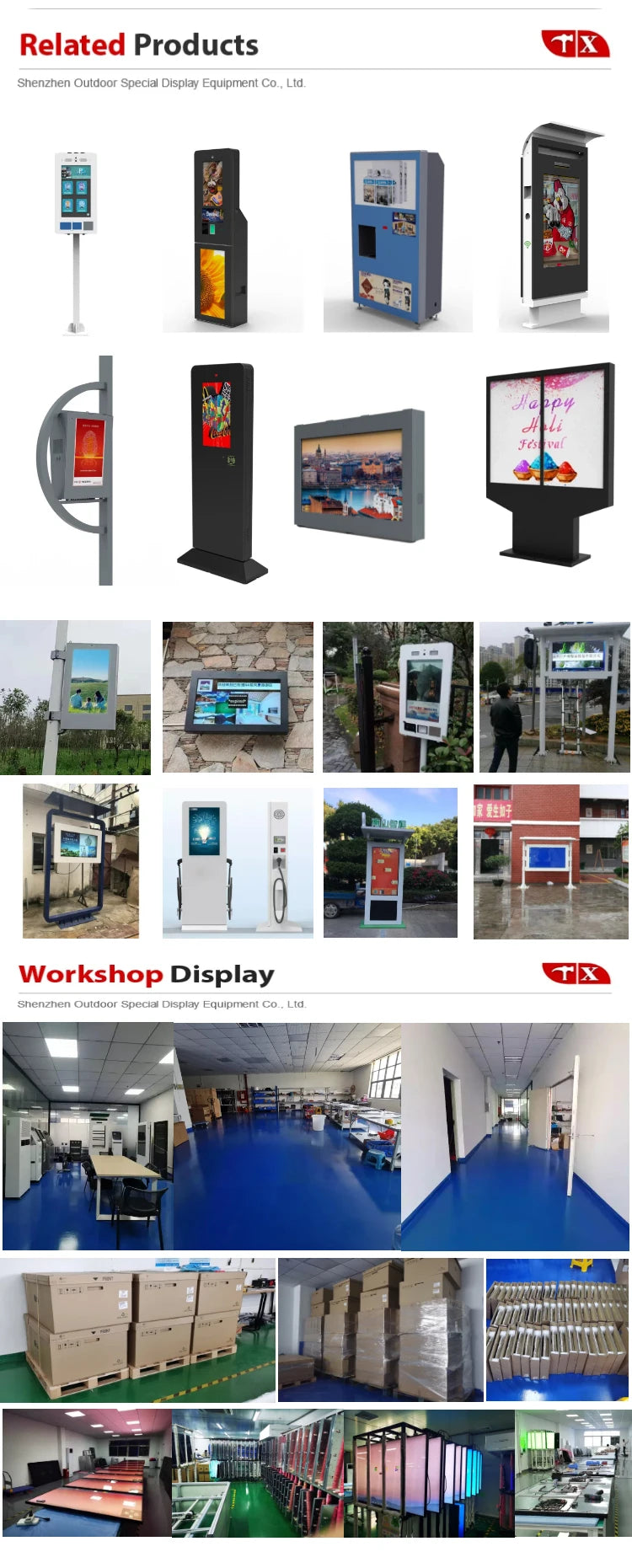 65 Inch 55 Inch Single Dual Side LCD Digital Signage High Brightness 2500 Nits Window Facing Advertising Android Player