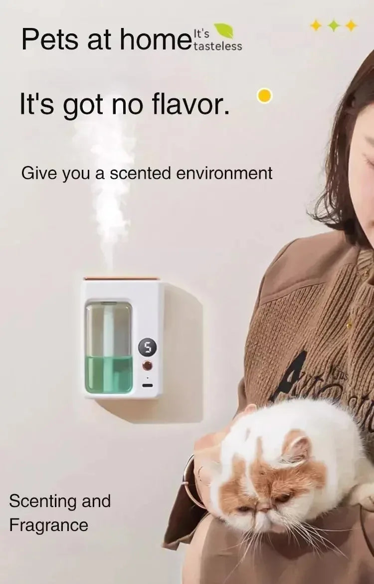 Smart Aroma Diffuser Air Purifier 5 Gears Digital Display Plant Essential Oils Wall Mount Tabletop USB Charging for Living Room