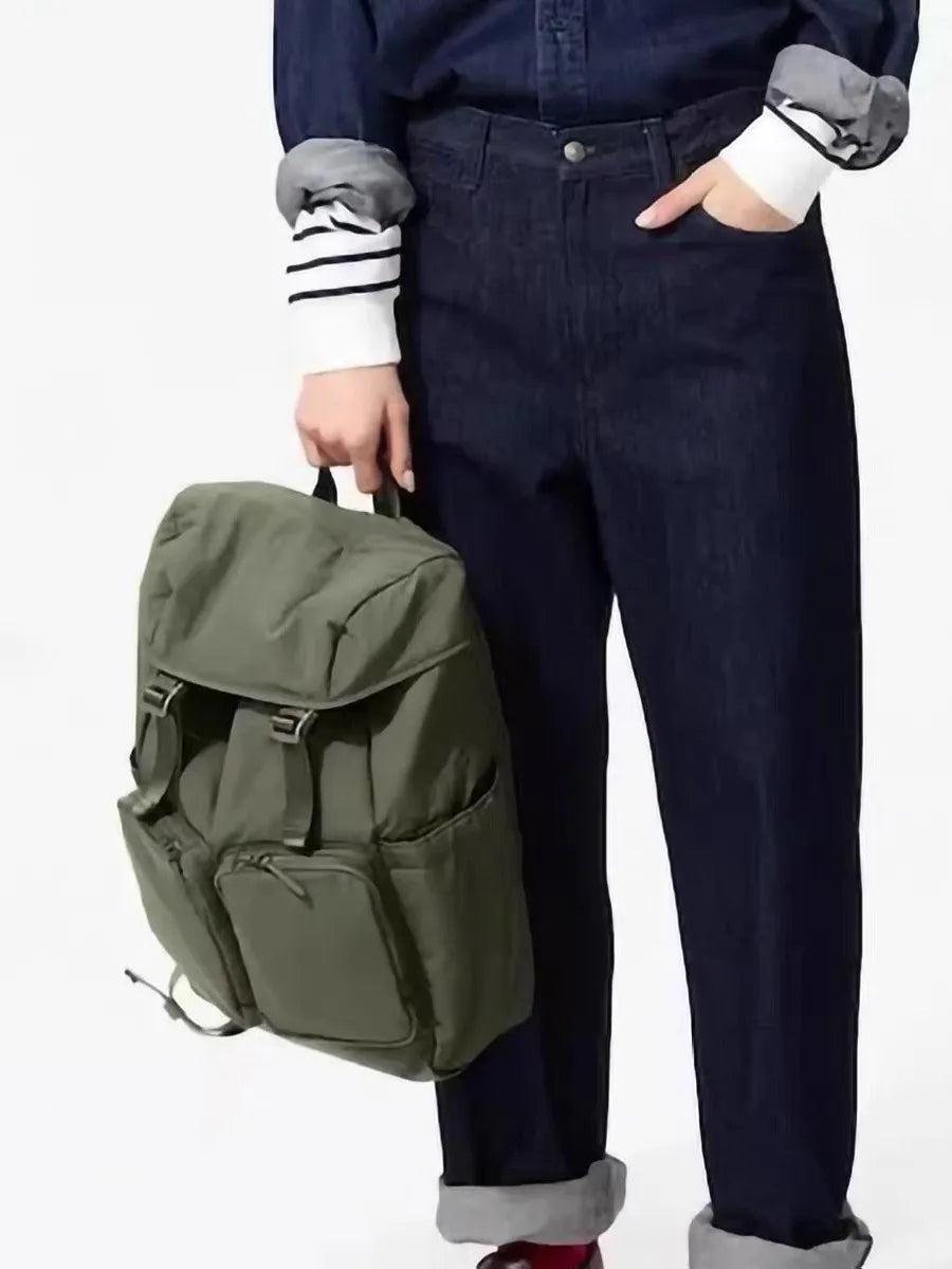 Nylon Backpack For Women Men Large Capacity Travel Bags Unisex Commuting Laptop Knapsack School Book Bag