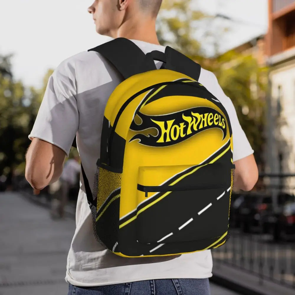 Hot Wheels Race Student Backpack School Bag Hiking Travel Daypack for Men Women Bookbag Shoulder Bags