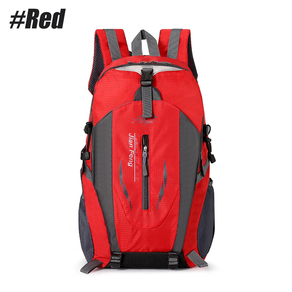 40L Camping Rucksack for Men Women, Ergonomic Hiking Backpack, Side Mesh Pocket Design, Lightweight Daypack for Trekking Travel