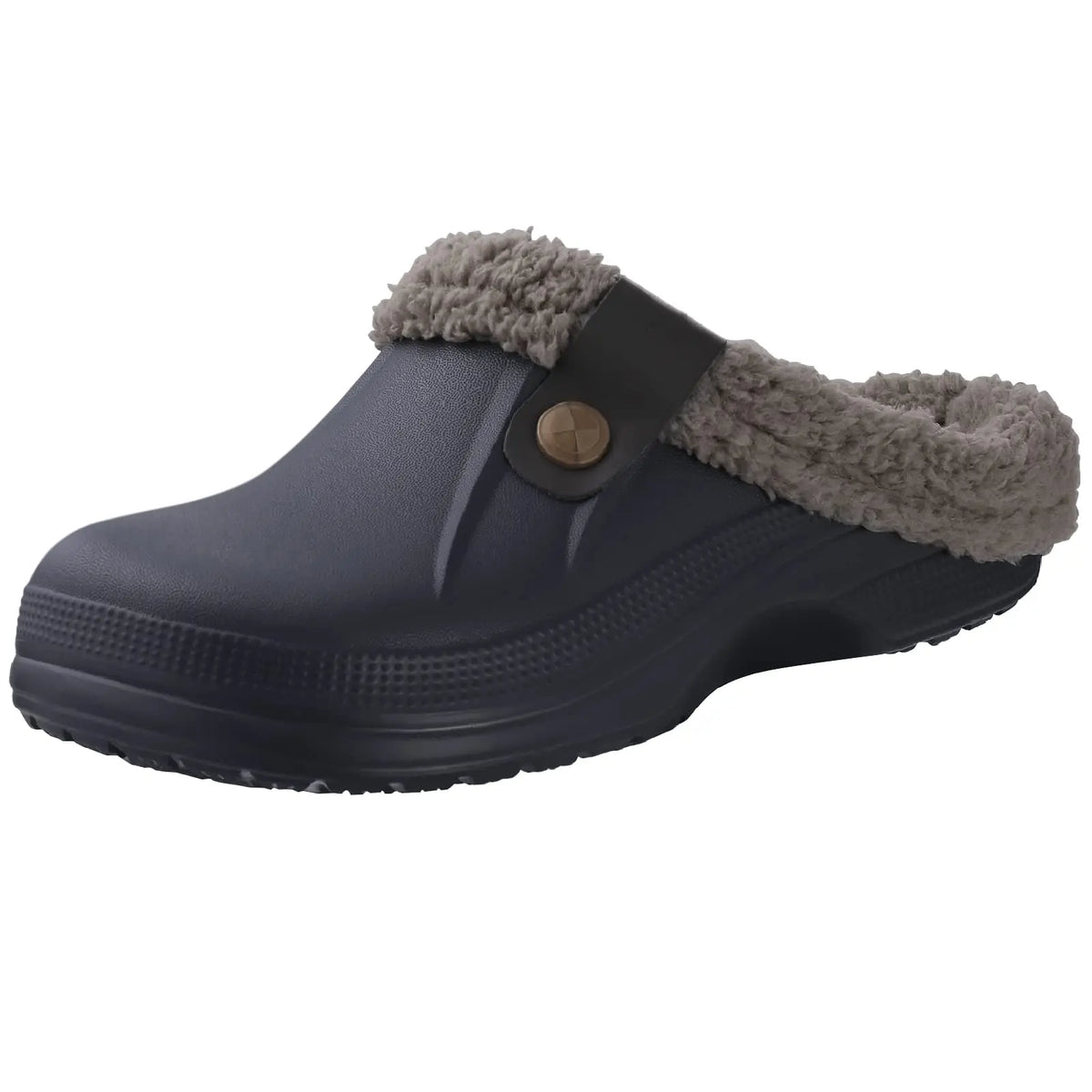 Evshine Warm Winter Man Slippers Antislip Waterproof Men Slippers Warm Comfy Clogs Fuzzy Fur Shoes Classic Plush Bedroom Slipper