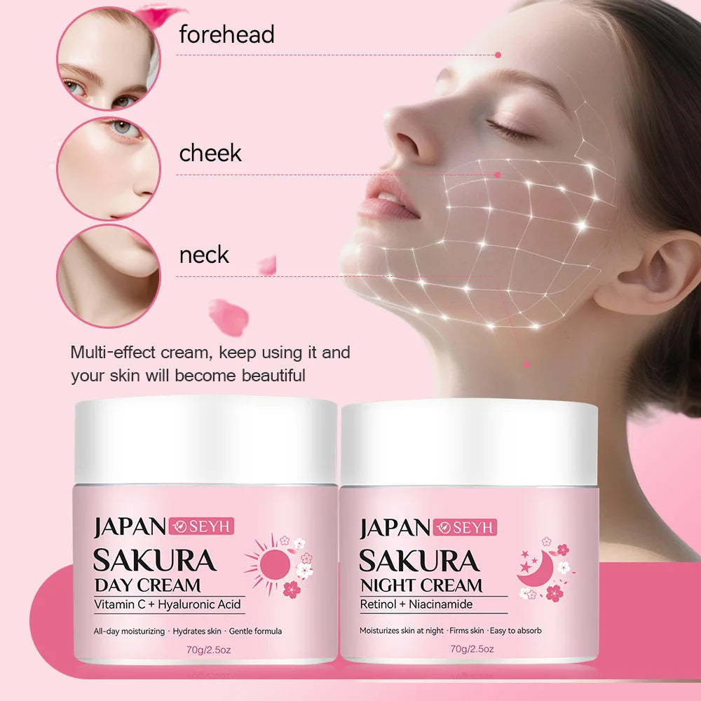 Day Night Repair Cream Rich in Retinol 20% Vitamin C 5% Niacinamide Hydrating Tightening Moisturizing Anti-Aging Skincare Set Su