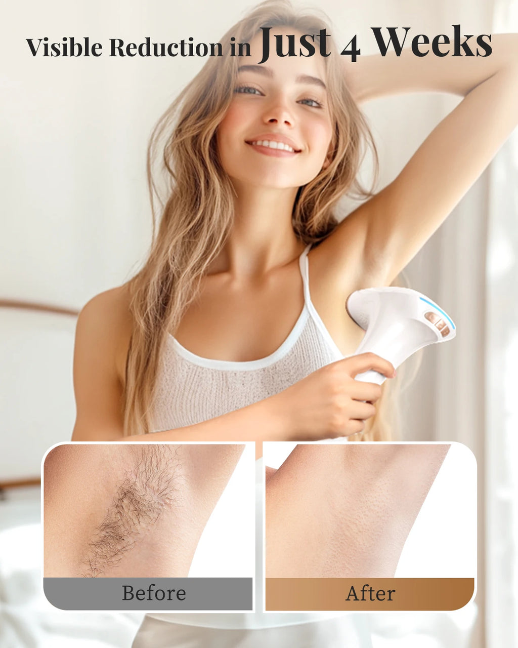 IPL Hair Removal 999900 Flashes IPL Device HR/RA/SC 3 in 1 Epilator Device 5c㎡ Flash Window 17.6J for Facial Legs Arms Bikinis Whole Body Use