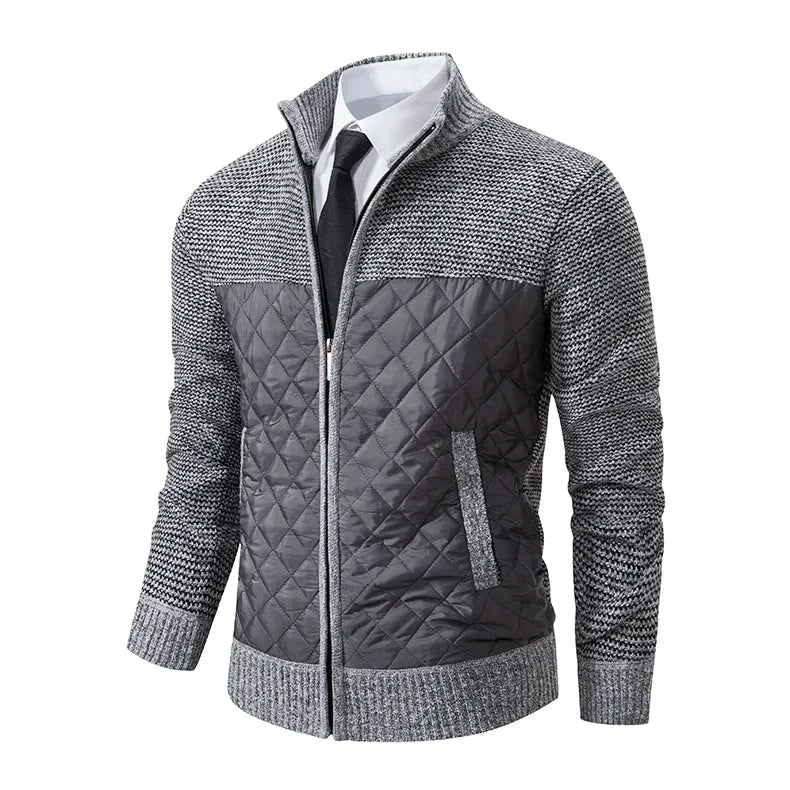 Autumn Winter Sweater Men's Loose Cardigan 2023 New Cold Cold High Neck Jumpers Patchworked Windbreaker Causal Jackets