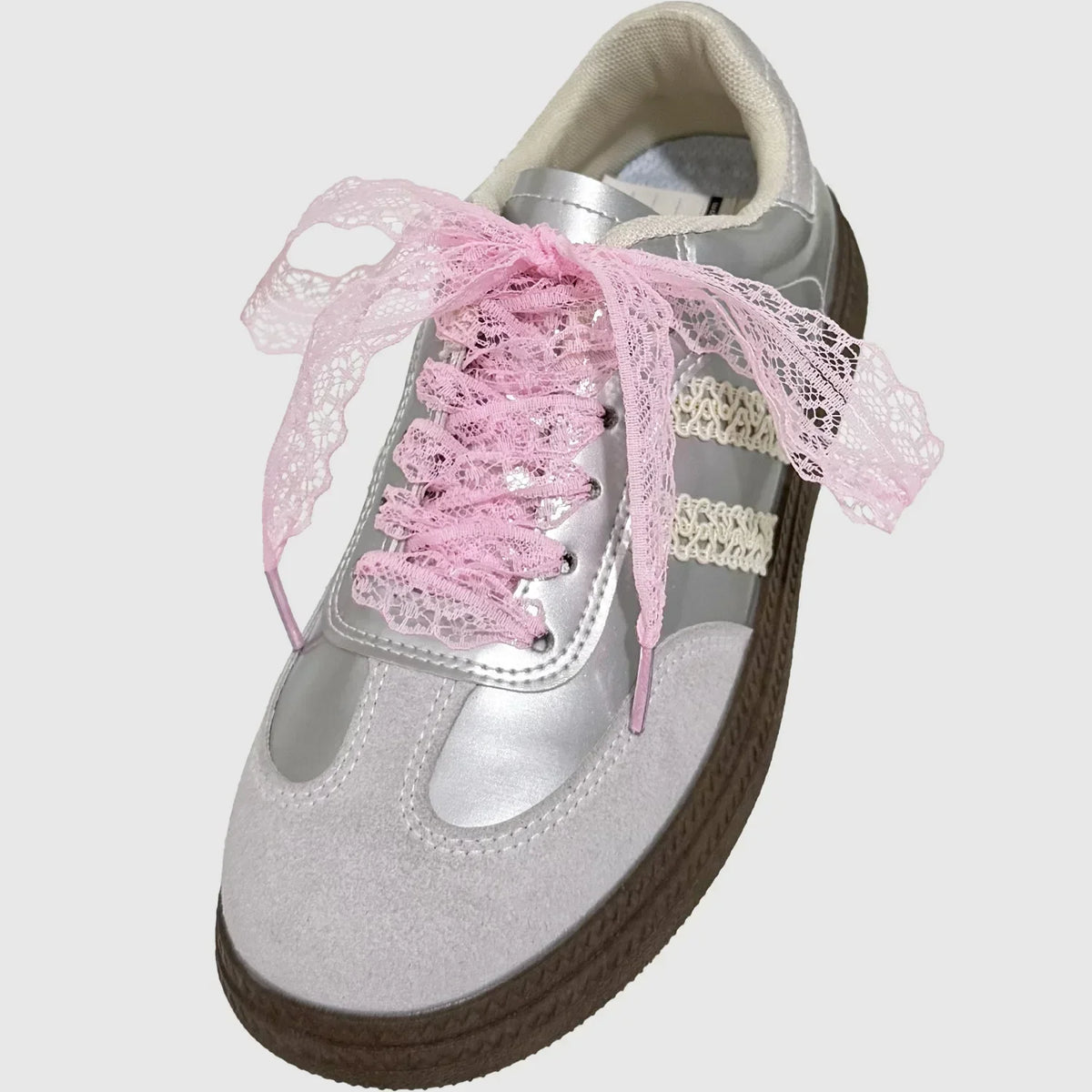 Lace Shoelaces for Women Casual Shoes 2.9CM Width Flat Shoelace for Sneakers Shoe Laces Accessorices Fancy Silk Shoelaces