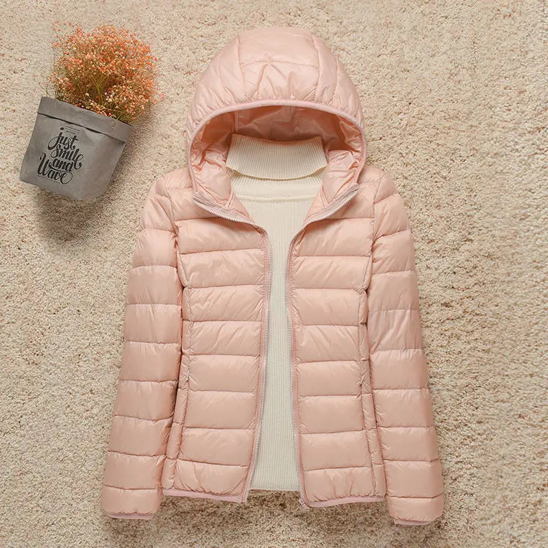 Down Jacket Women Coat Autumn Winter 2022 Spring Jackets for Warm Quilted Parka Ladies and Light 2021 Female Ultralight Hooded