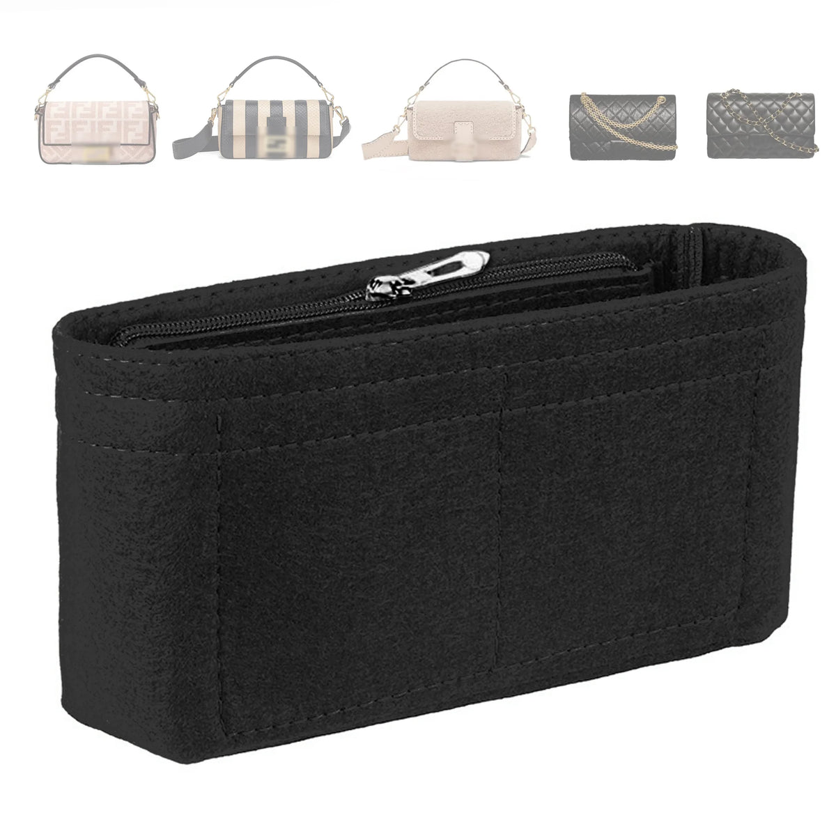 Trendy Felt Insert Bag Organizer Makeup Organizers Liner Perfect for Brand Women's Handbags Cosmetic Bags Bag Accesories